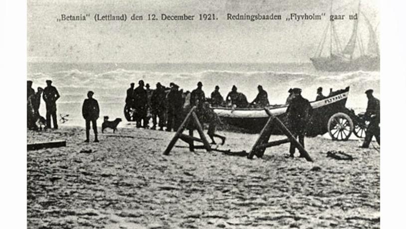 Historisk foto - Flyvholm Redningsstation