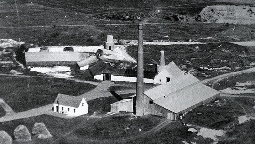 Historisk foto - Sevel Kalkværk 